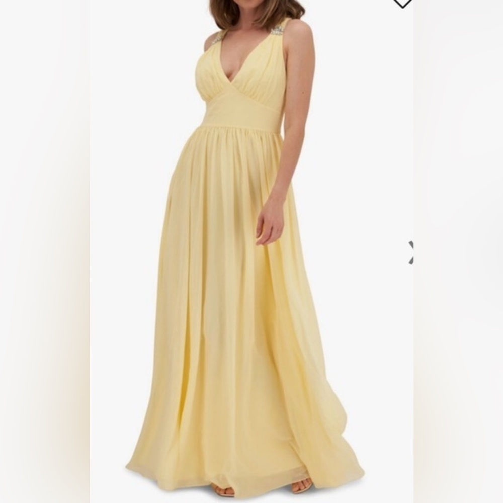 NWT Sachin + Babi Kenzia Lemon Drop Maxi Gown Dress size 10